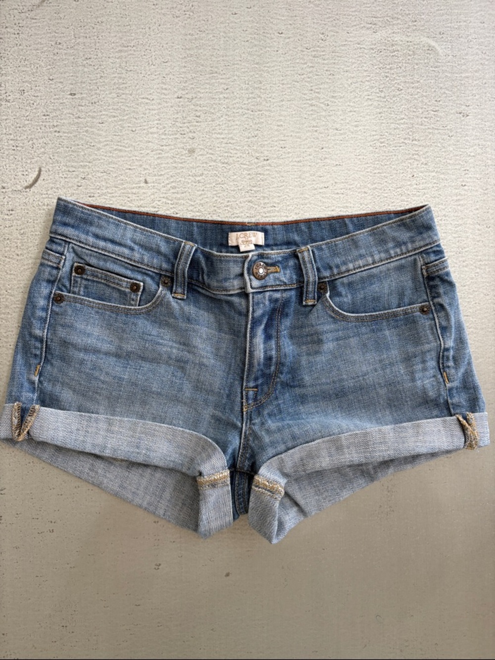 J. Crew Medium Wash Denim Cuffed Women's Shorts